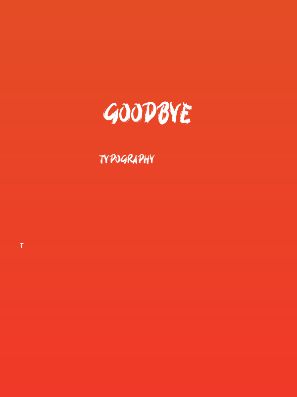 GOODBYE Poster