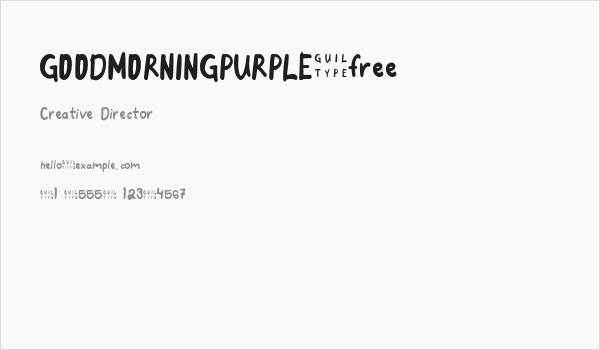 GOODMORNINGPURPLE-free Business Card