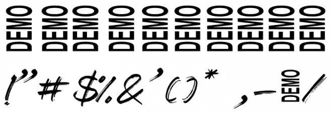 GORILAS Demo Font OTHER CHARS