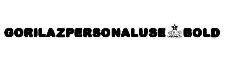 GORILAZ PERSONAL USE 1 Bold  font caratteri gratis