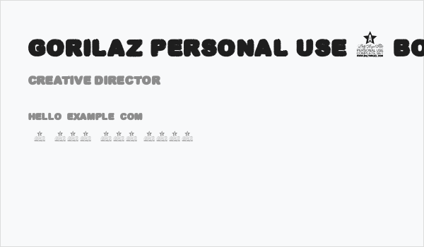 GORILAZ PERSONAL USE 1 Bold Business Card