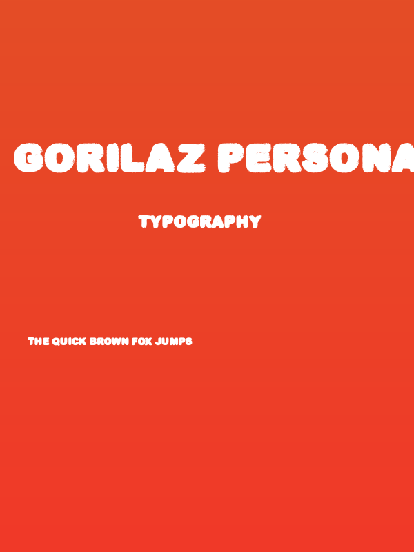 GORILAZ PERSONAL USE 1 Bold Poster