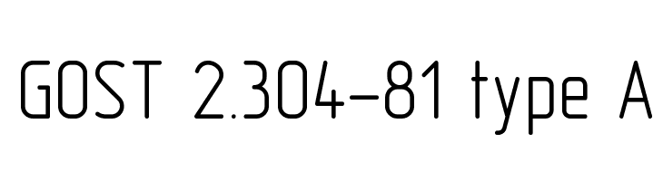 GOST 2.304-81 type A Font