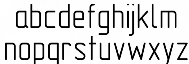 GOST 2.304-81 type A Schriftart Kleinbuchstaben