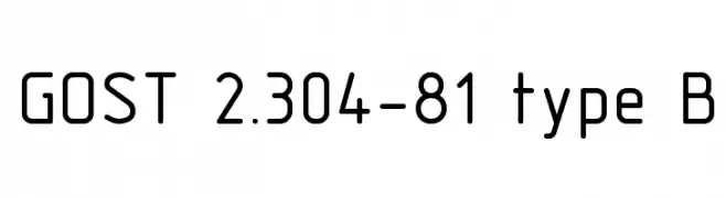 GOST 2.304-81 type B  Скачать бесплатные шрифты