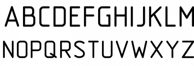 GOST 2.304-81 type B Font UPPERCASE