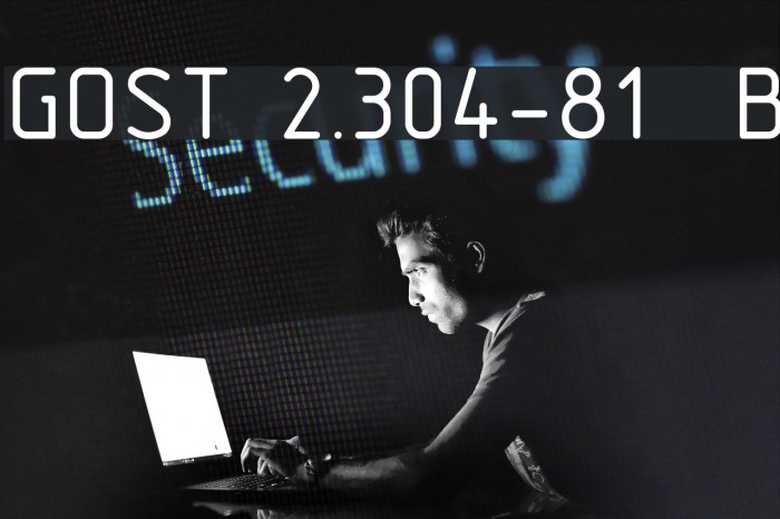 GOST 2.304-81 type B Font examples