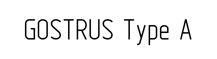 GOSTRUS Type A  Скачать бесплатные шрифты
