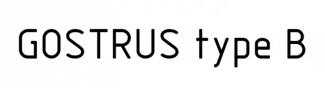 GOSTRUS type B  Frei Schriftart Herunterladen