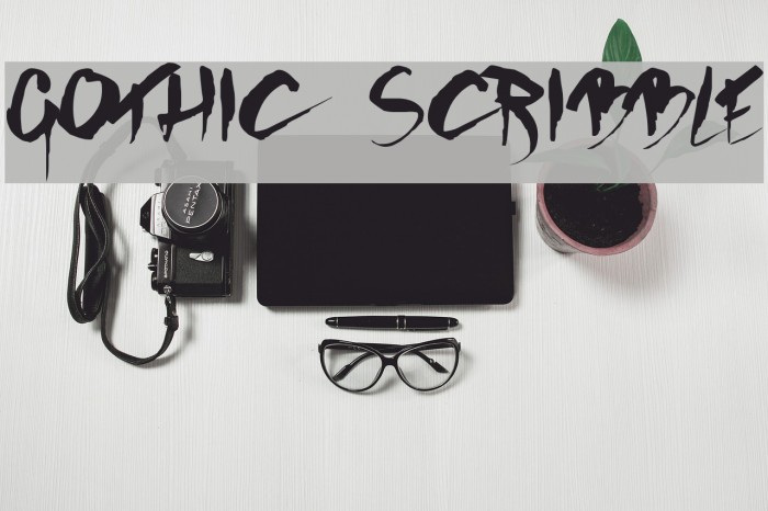 GOTHIC SCRIBBLE Font examples
