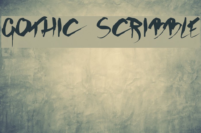 GOTHIC SCRIBBLE Font examples