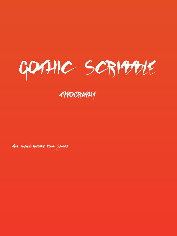 GOTHIC SCRIBBLE Poster