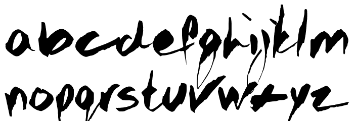 GOTHIC SCRIBBLE Font LOWERCASE