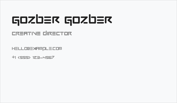GOZBER GOZBER Business Card