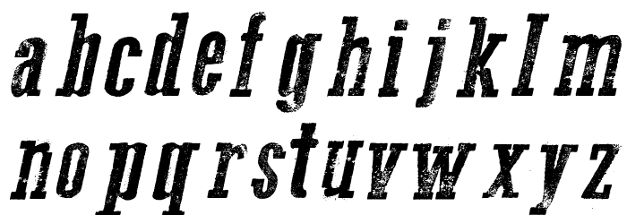 Go 2 Old Western Italic Font LOWERCASE