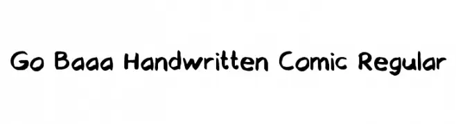 Go Baaa Handwritten Comic Regular  Free Fonts Download