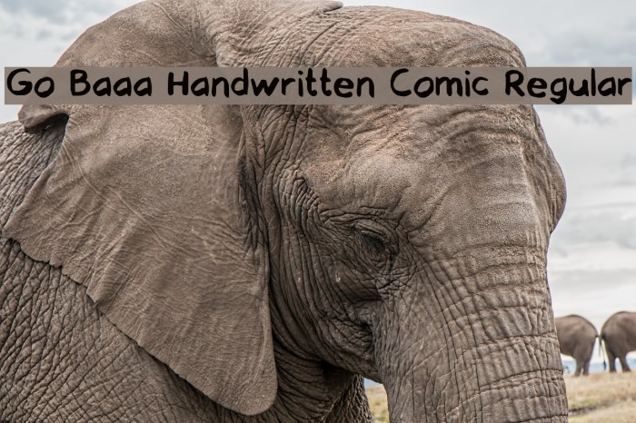 Go Baaa Handwritten Comic Regular Fonte examples