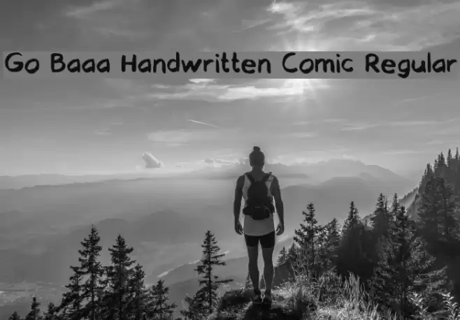 Go Baaa Handwritten Comic Regular Fuentes examples