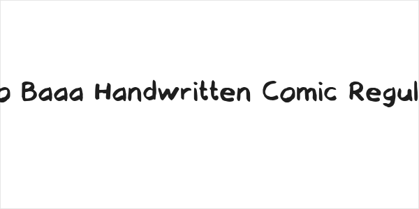 Go Baaa Handwritten Comic Regular Logo