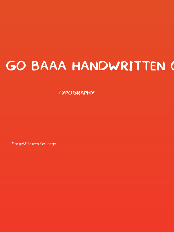 Go Baaa Handwritten Comic Regular Poster