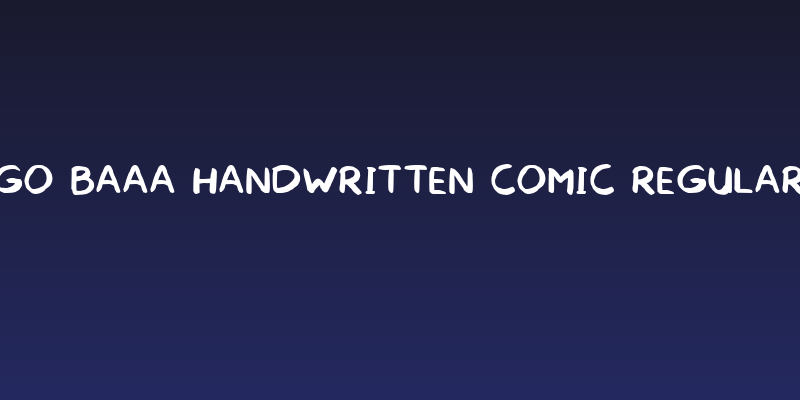 Go Baaa Handwritten Comic Regular Social Header