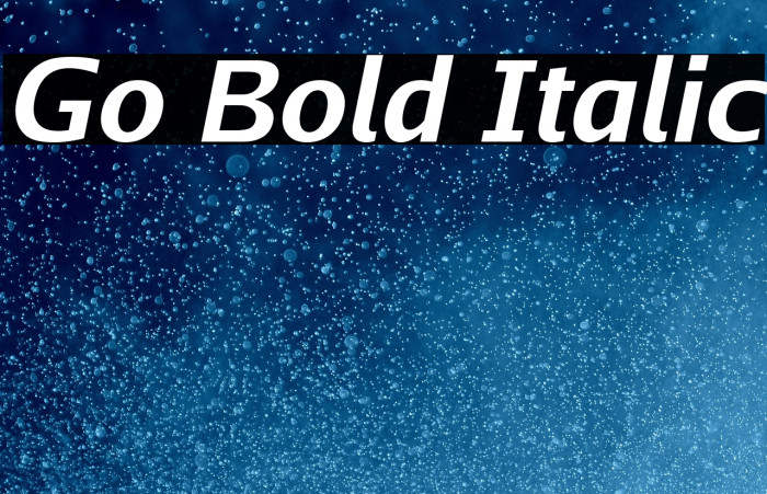 Go Bold Italic Example 2
