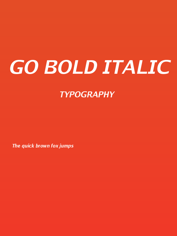 Go Bold Italic Poster