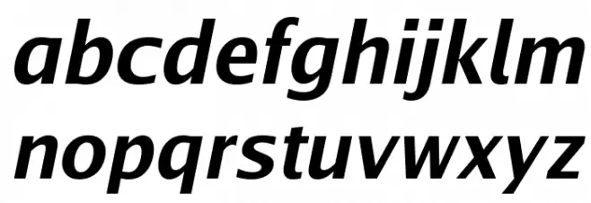 Go Bold Italic Caratteri MINUSCOLO
