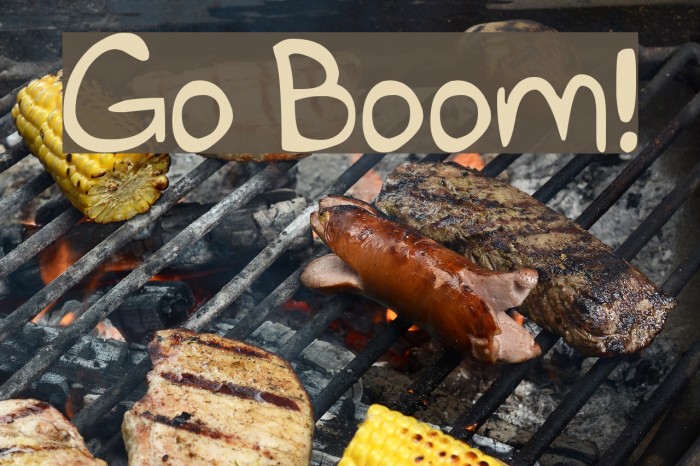 Go Boom! Schriftart examples