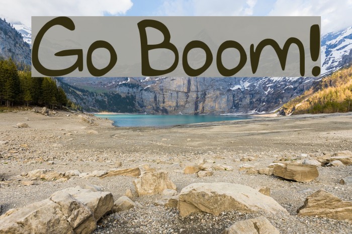 Go Boom! Schriftart examples