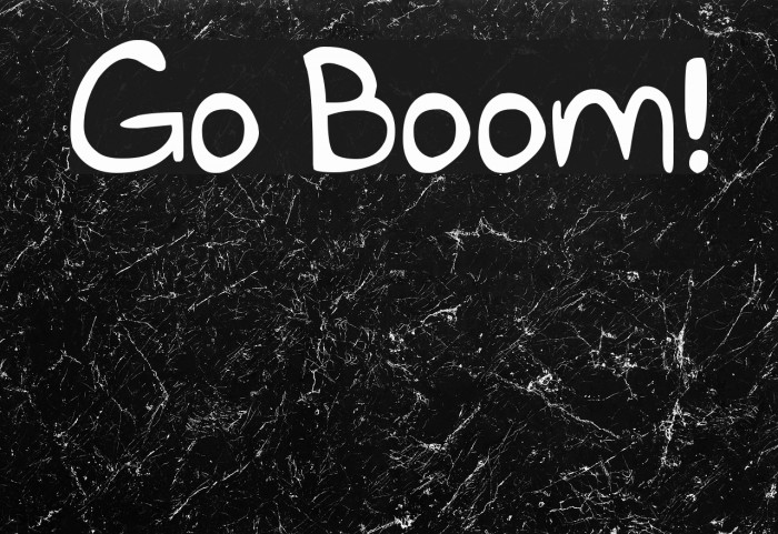 Go Boom! Schriftart examples