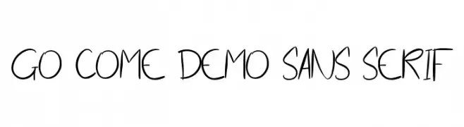 Go Come Demo Sans Serif  Frei Schriftart Herunterladen