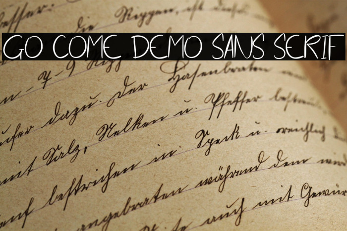 Go Come Demo Sans Serif Example 2