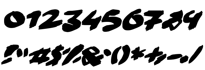 Go Faster Brush Font OTHER CHARS