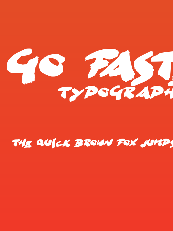 Go Faster Brush Poster