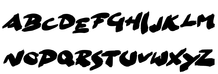 Go Faster Brush Font LOWERCASE