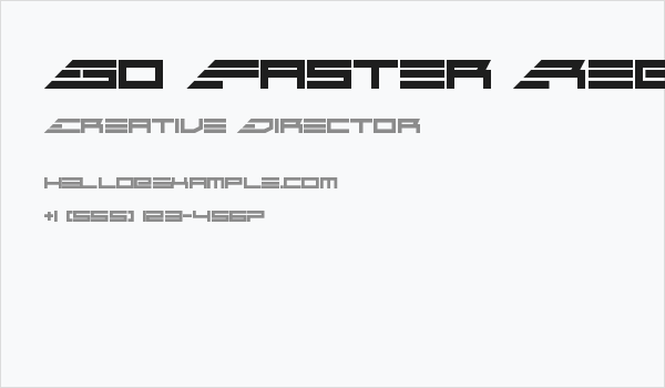 Go Faster Regular Business Card