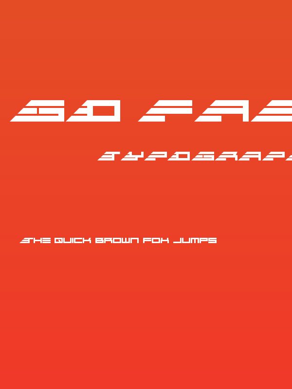 Go Faster Regular Poster