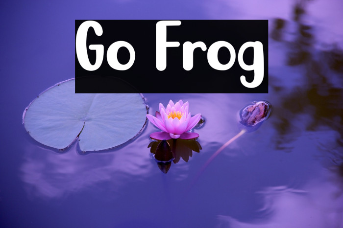 Go Frog Font examples