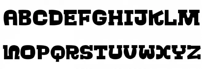 Go-Go-Go Schriftart Groß