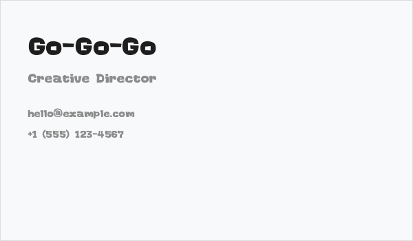 Go-Go-Go Business Card
