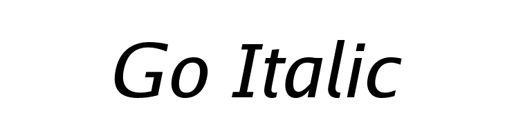 Go Italic  नि: शुल्क फ़ॉन्ट्स डाउनलोड
