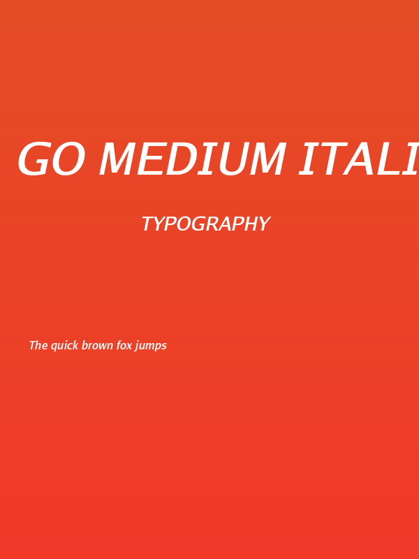 Go Medium Italic Poster