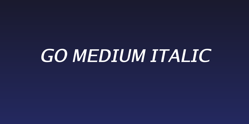 Go Medium Italic Social Header