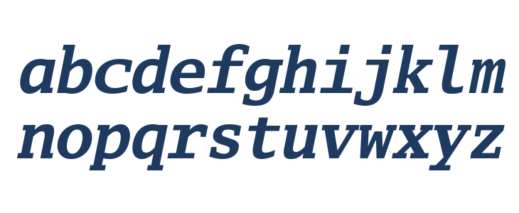 Go Mono Bold Italic Lowercase