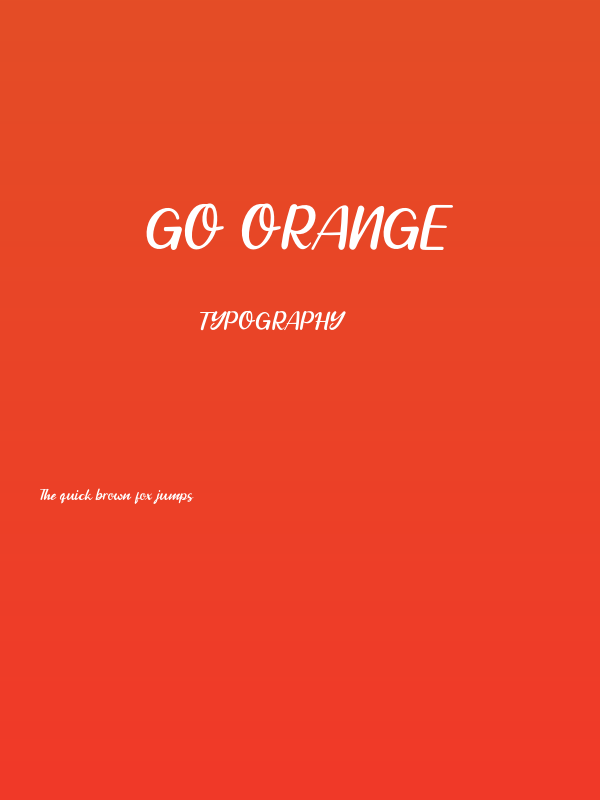 Go Orange Poster