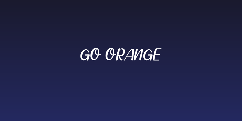 Go Orange Social Header