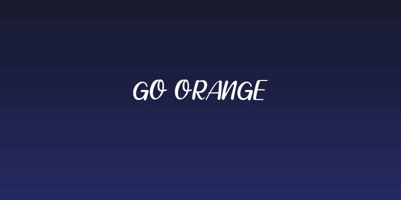 Go Orange Social Header