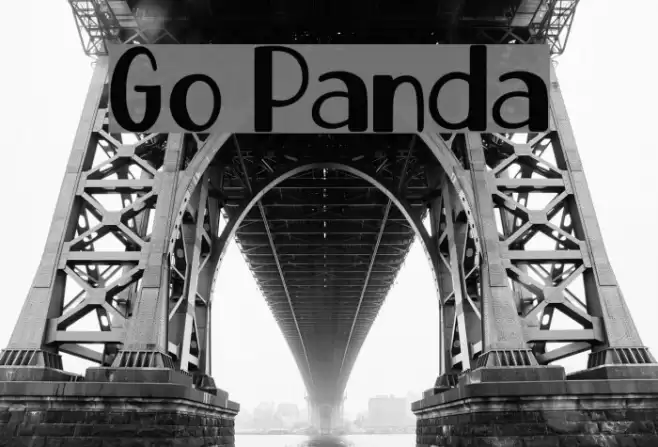 Go Panda Font examples