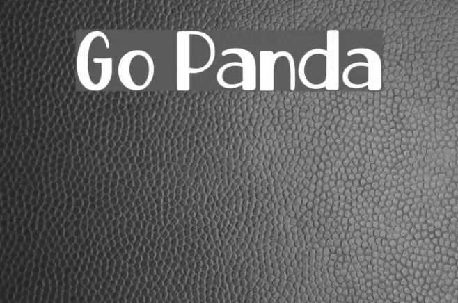Go Panda Font examples